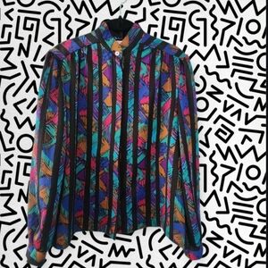 Womens abstract vintage blouse